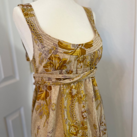 Free People Vintage y2k dress Empire waist eyelet hem raw edges - Picture 4 of 10